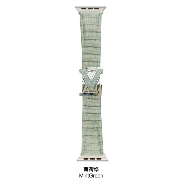 V-Clasp Leather Band-001
