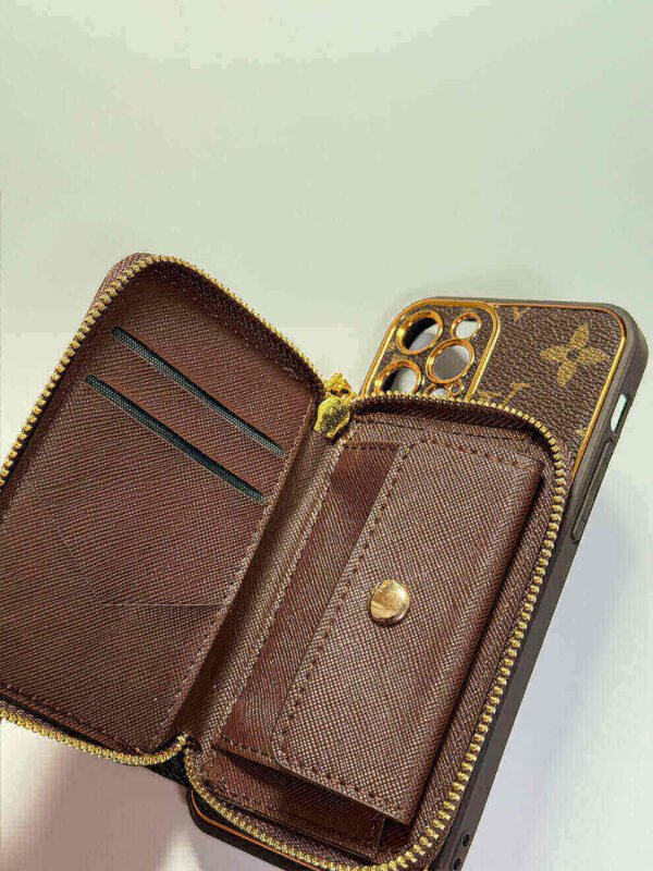 Brown iPhone case 2004 | Accordion card holder (subject to the video)
