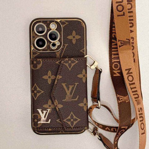 Brown iPhone case 2001 large | Accordion card holder (subject to the video)