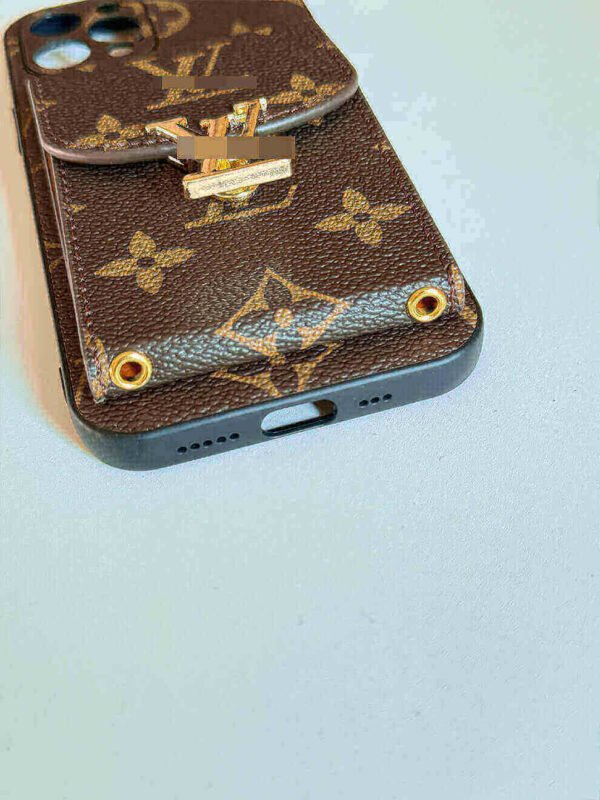 Brown iPhone case 2002 | Accordion card holder (subject to the video)