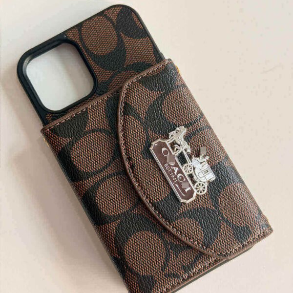 C series Phone case 1004 Brown | Accordion card holder (subject to the video)
