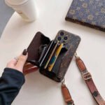 Brown iPhone case 2001 large | Accordion card holder (subject to the video)